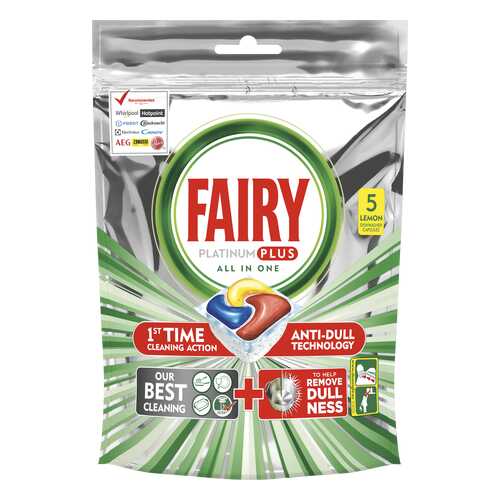 Капсулы Для Посудомоечной Машины Fairy Platinum Plus Все-В-Одном Лимон 5 шт. в Tescoma