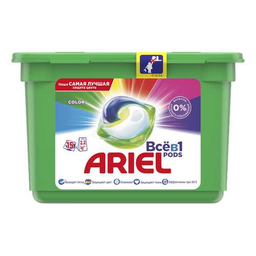 Капсулы для стирки Ariel liquid capsules color&style 15 штук в Tescoma