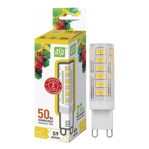 Лампочка ASD G9 220V 5W 400Lm 3000К LED-JCD-standard в Tescoma